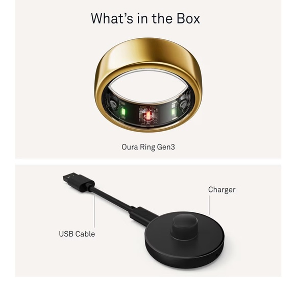 Gently Used Oura Ring - GOLD, SIZE 8, HERITAGE STYLE - Picture 2 of 9